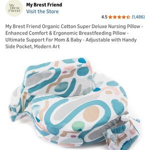 My Breast Friend Organic Cotton Nursing Pillow - Modern Art Design